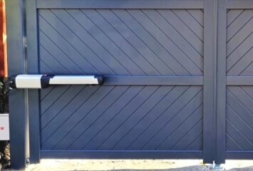 Automated security gate installation.